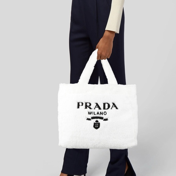 Prada Handbags - Prada White Tote Bag